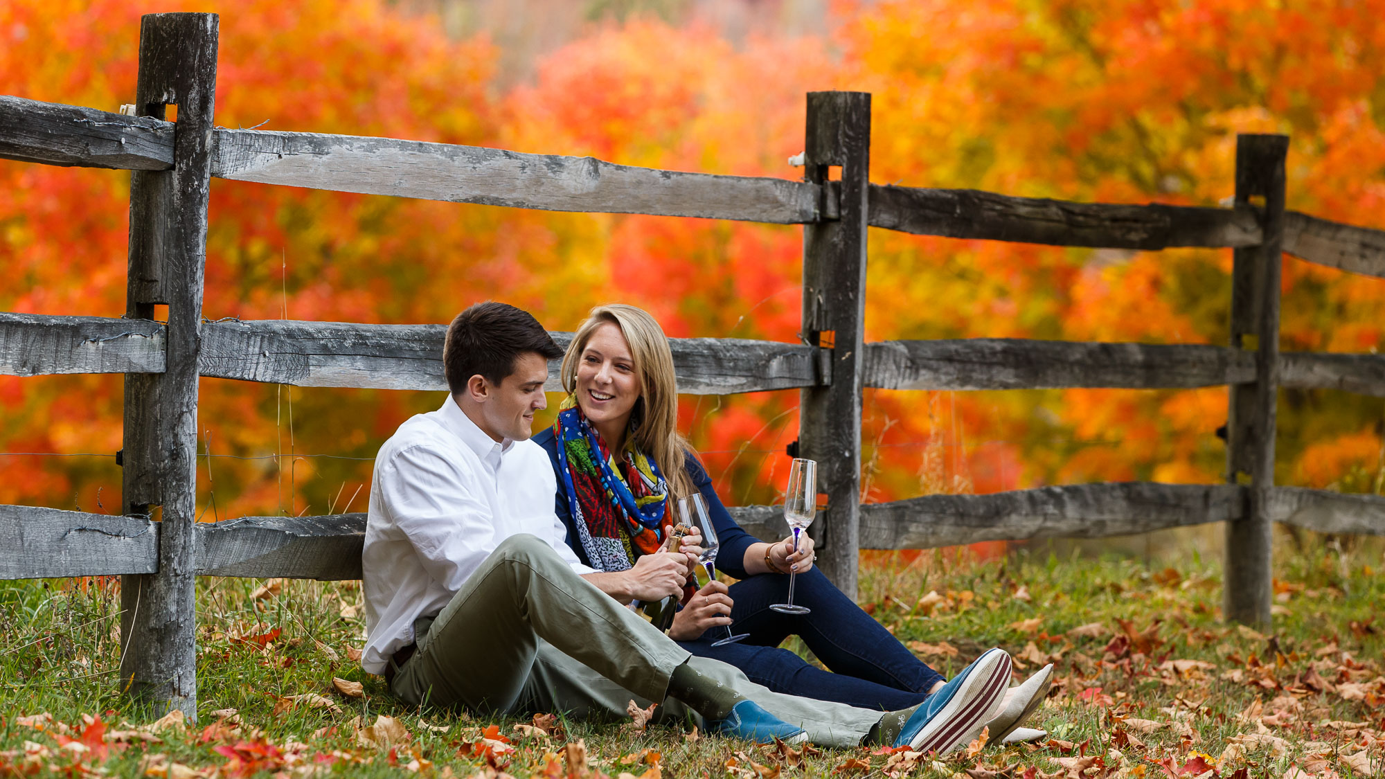 Fall Engagement Photos in New England by David Butler II