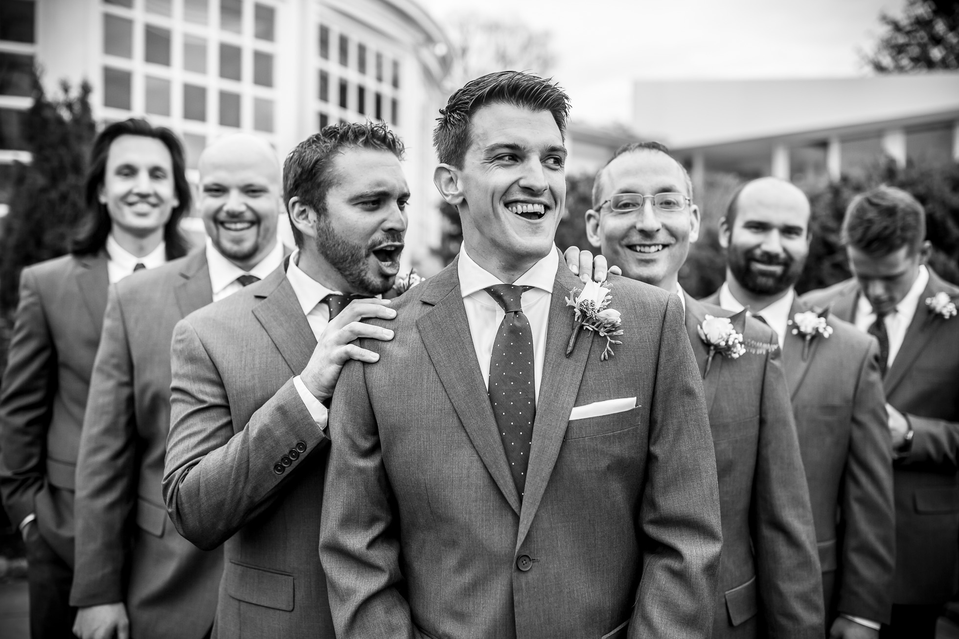 Inn at Longshore Groomsmen Wedding Photo 
