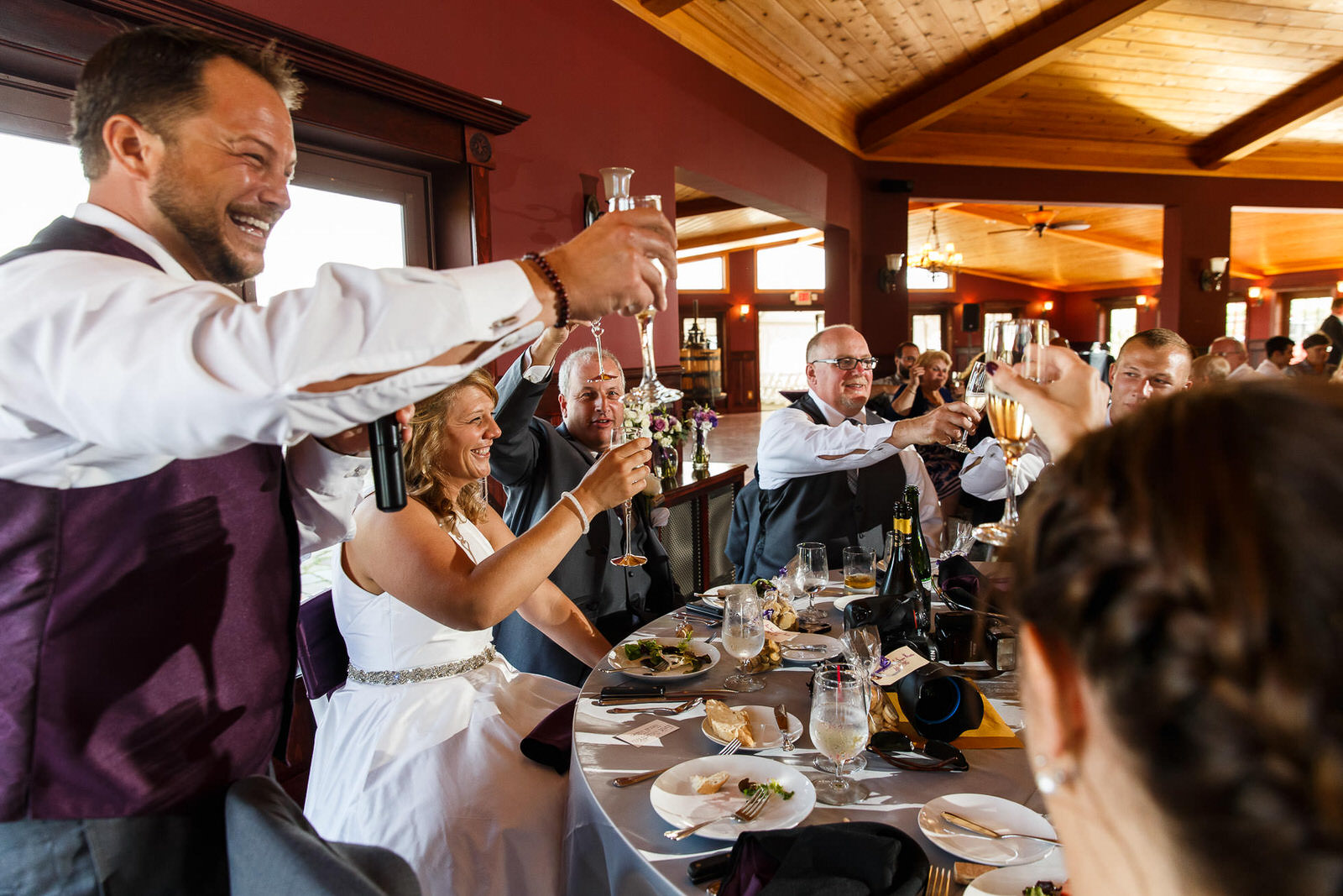 Candid Wedding Photo from Honora Winery and Vineyard