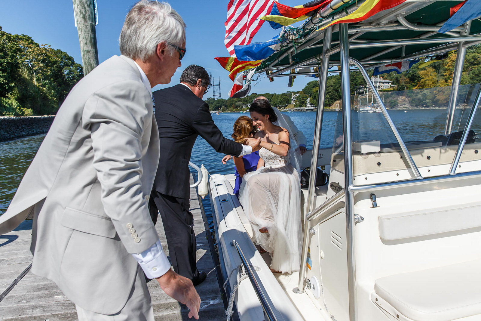 Riverboat Wedding Entrance by Westport Photographer David Butler II